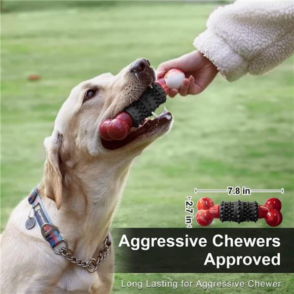 Dog Toys for Aggressive Chewers Bone Dog Toy Interactive Dog Toys for Large Dog - Picture 2 of 7